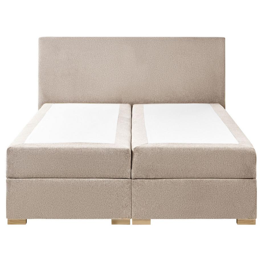 Beliani Lit boxspring avec rangement en Tissu Moderne MAJOR  
