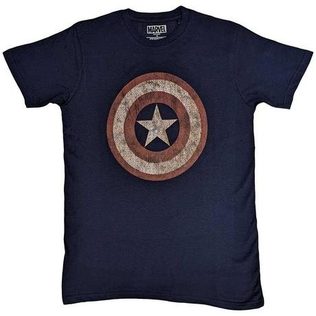 CAPTAIN AMERICA Bouclier T-Shirt Brodé  