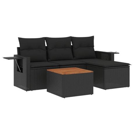 VidaXL set divano da giardino Polirattan  