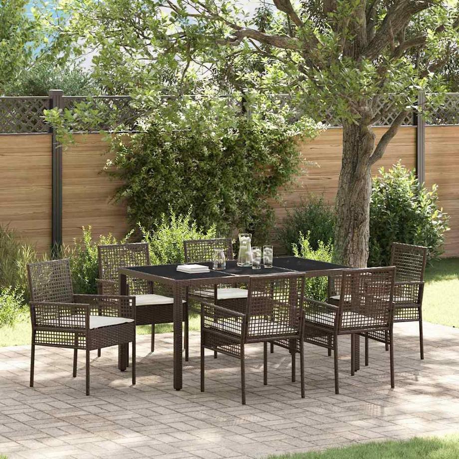 VidaXL Set da Pranzo per Giardino Polyrattan  