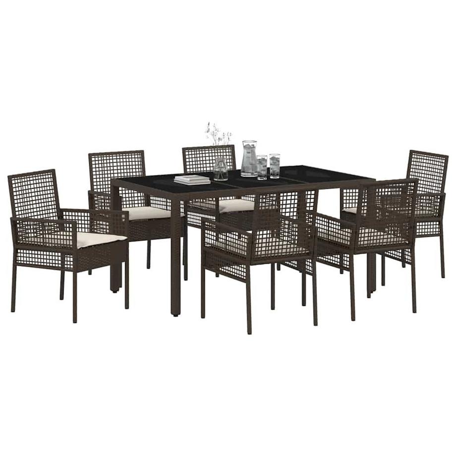 VidaXL Set da Pranzo per Giardino Polyrattan  