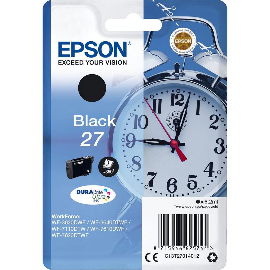 EPSON  EPSON Tintenpatrone schwarz T270140 WF 3620/7620 350 Seiten 