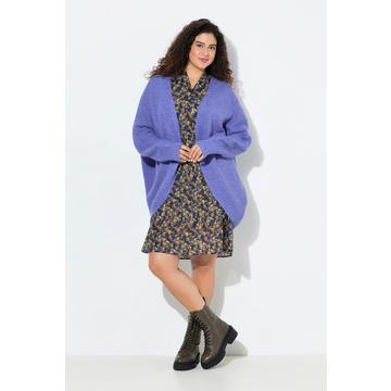 Cardigan aperto con taglio a palloncino in misto lana