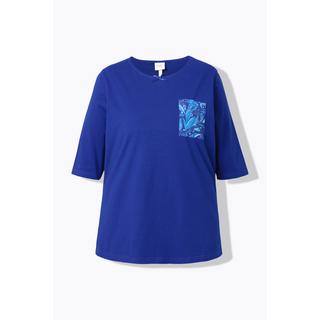 Ulla Popken T-shirt de pyjama Encolure Bateau Manches 3/4 Coton Bio  