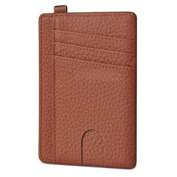 Kreditkartenetui RFID Blocking Echtes Leder schlanke Kartenbrieftasche Kompakte Größe Kartenetuis