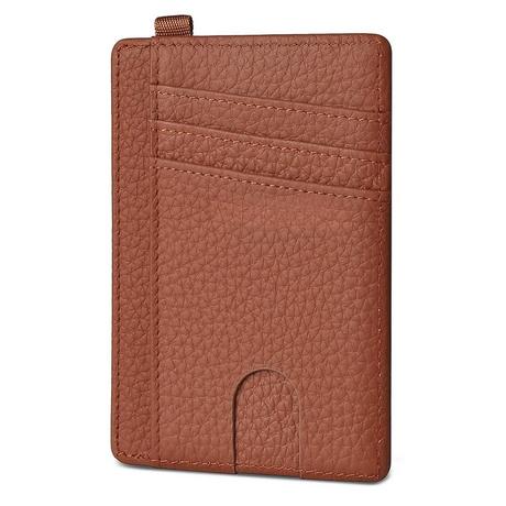 Only-bags.store Portacarte RFID Bloccante in Vera Pelle Sottile  