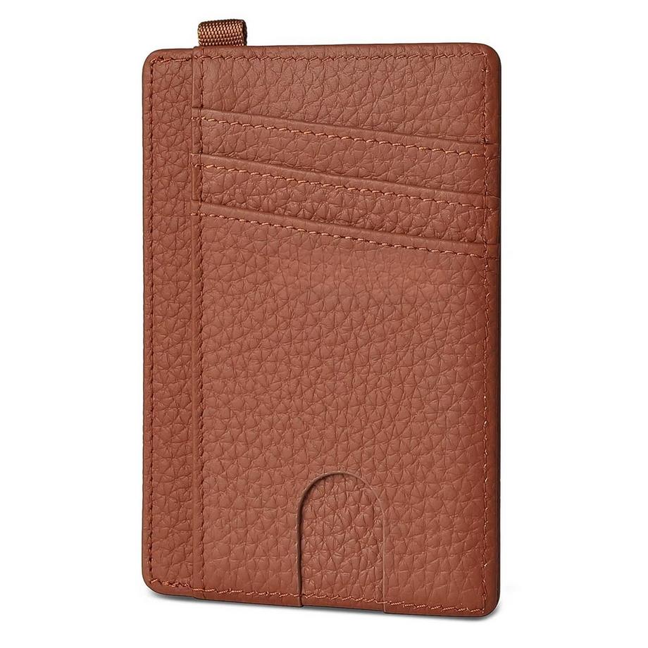 Kreditkartenetui RFID Blocking Echtes Leder schlanke Kartenbrieftasche Kompakte Größe Kartenetuis