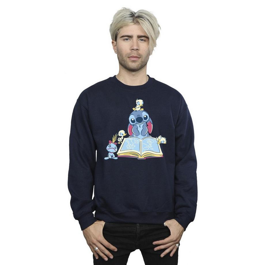 Disney Stitch Reading A Book Sweatshirt  