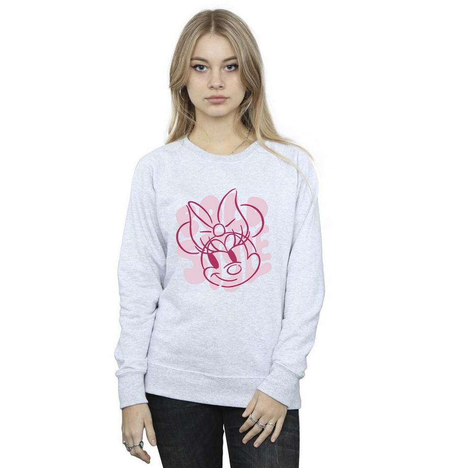 Disney Minnie Mouse Sweatshirt Col Rond  
