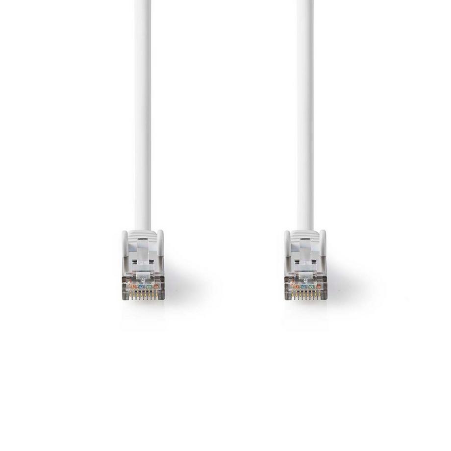 Nedis  Câble réseau Cat 8.1 | S/FTP | RJ45 mâle | RJ45 mâle | 3.00 m | Rond | LSZH | Blanc | Label 