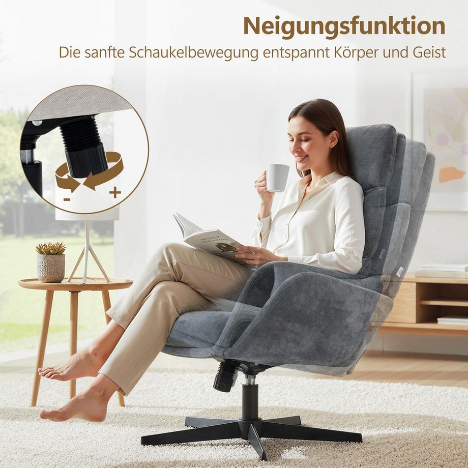HOMCOM Relaxsessel mit Hocker  