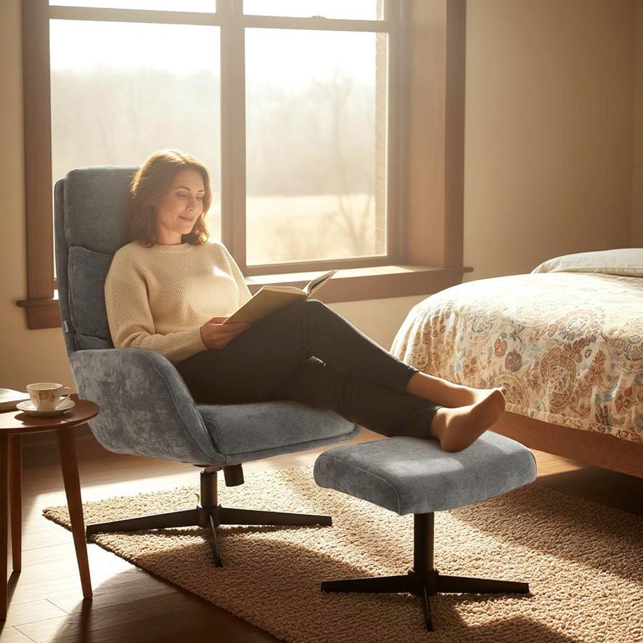 HOMCOM Relaxsessel mit Hocker  