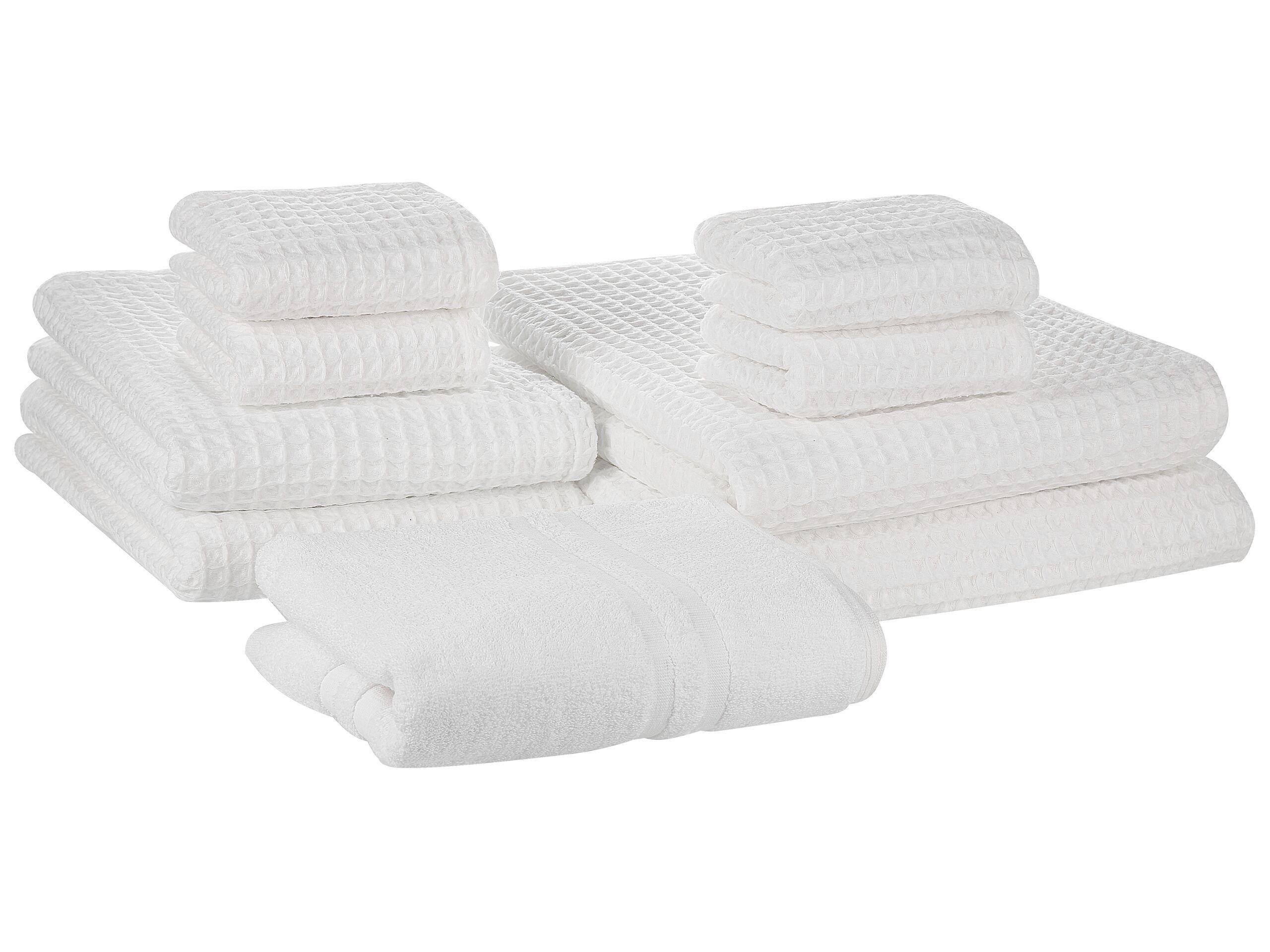 Beliani Set di 9 asciugamani en Cotone AREORA  