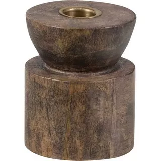 mutoni Bougeoir en bois marron Aiden  