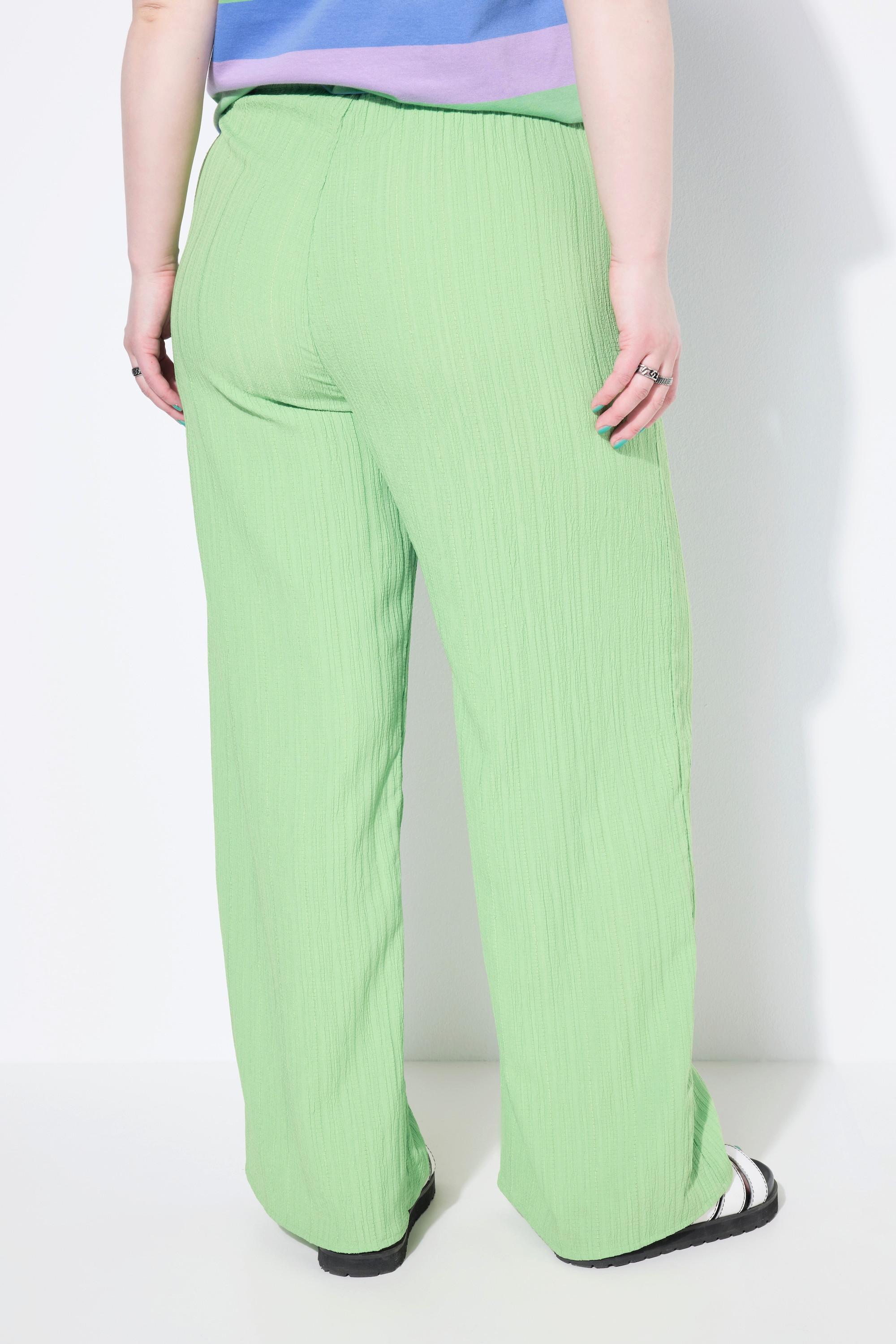 Studio Untold Pantalon Crêpe Jambe Large Taille Élastique  