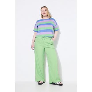 Studio Untold Pantalon Crêpe Jambe Large Taille Élastique  