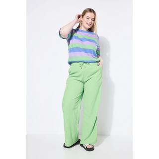 Studio Untold Pantalon Crêpe Jambe Large Taille Élastique  