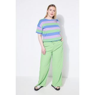 Studio Untold Pantalon Crêpe Jambe Large Taille Élastique  