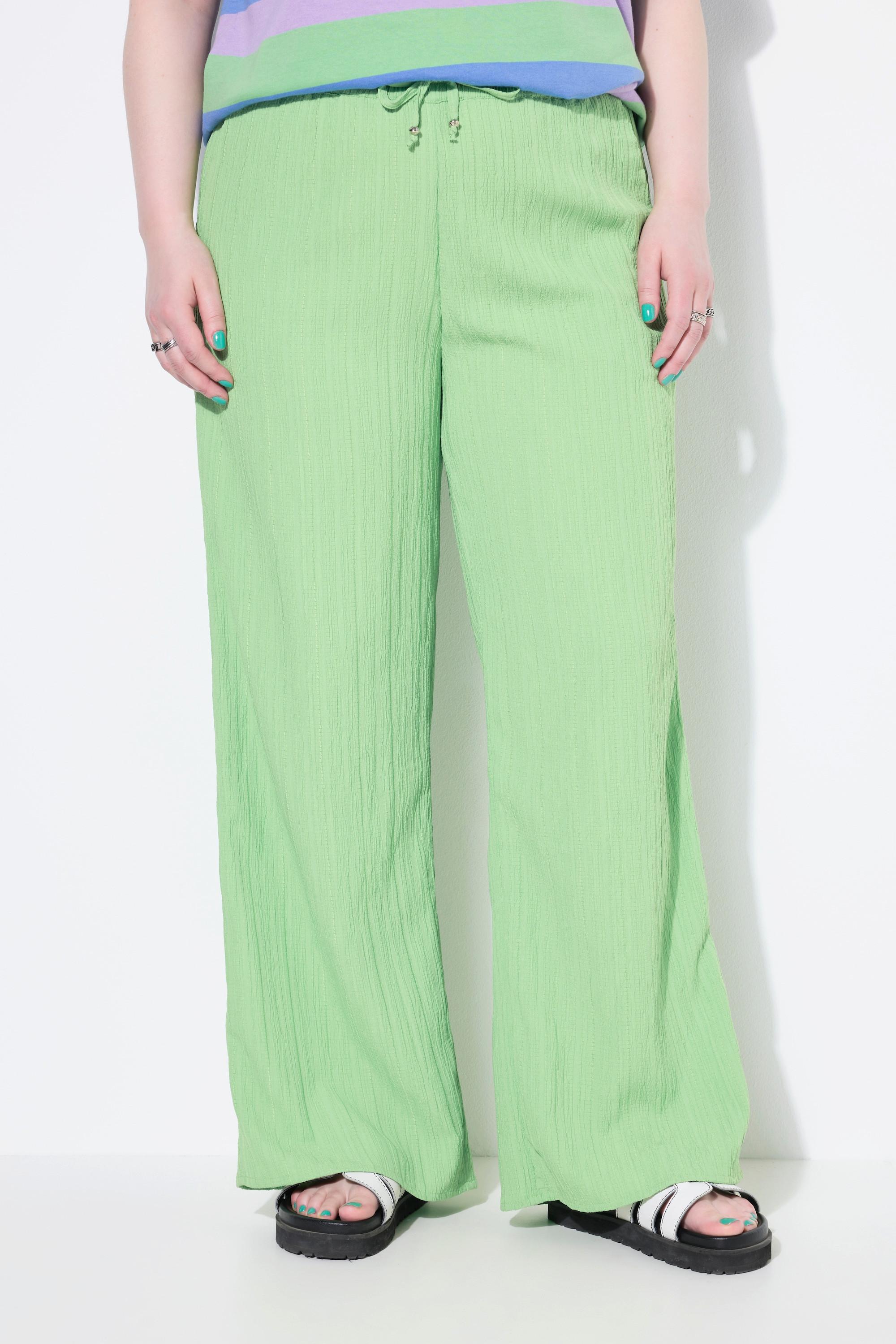 Studio Untold Pantalon Crêpe Jambe Large Taille Élastique  