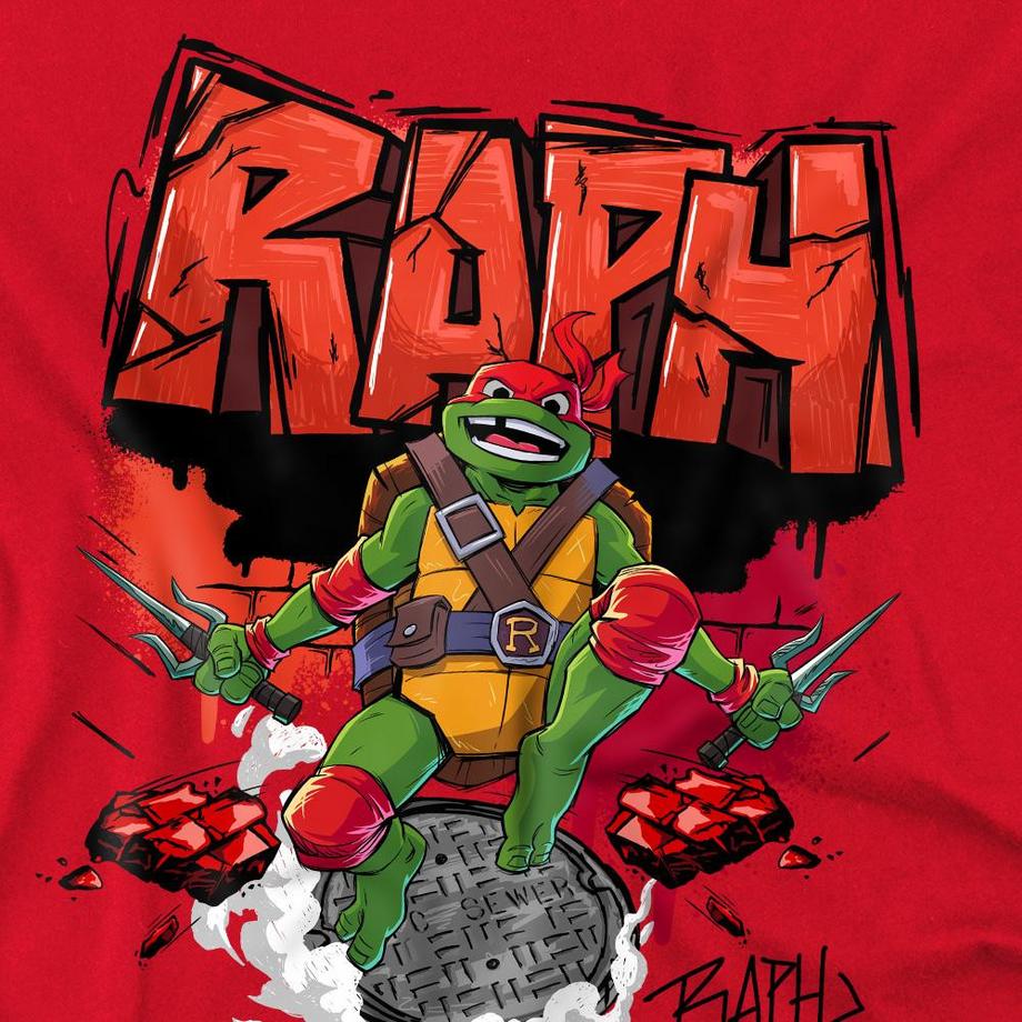 TEENAGE MUTANT NINJA TURTLE  Maglietta Raffaello Fogna 