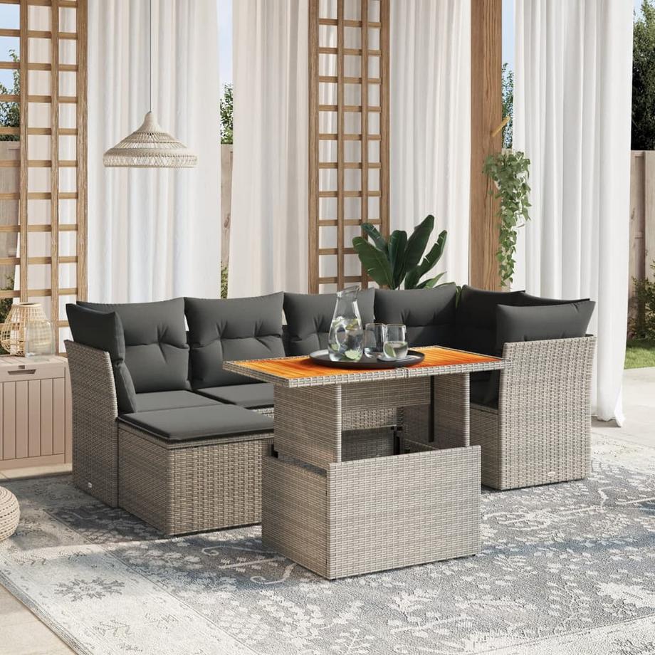 VidaXL Ensemble de canapés de jardin rotin synthétique  