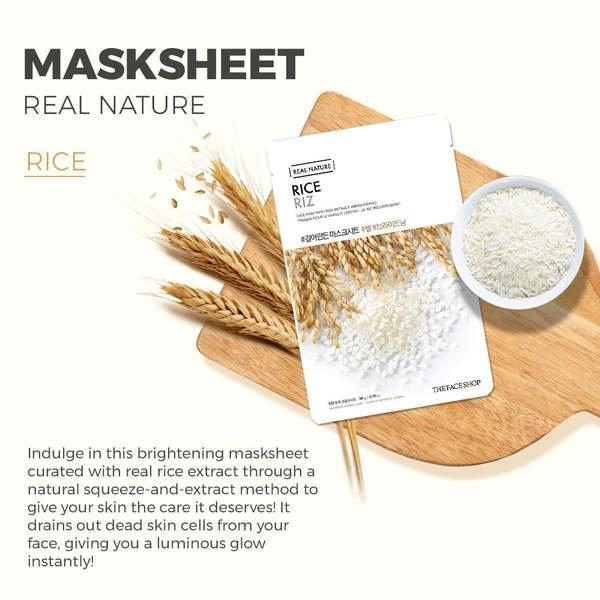 The Face Shop  Real Nature Masque de beauté à l'extrait de riz 