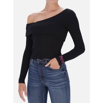 Lange Ärmel mit asymmetrischen Rippen