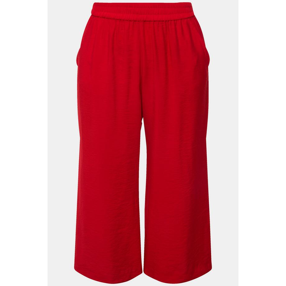 Ulla Popken Jupe-culotte Jambe Large Texture Irrégulière Taille Élastique  