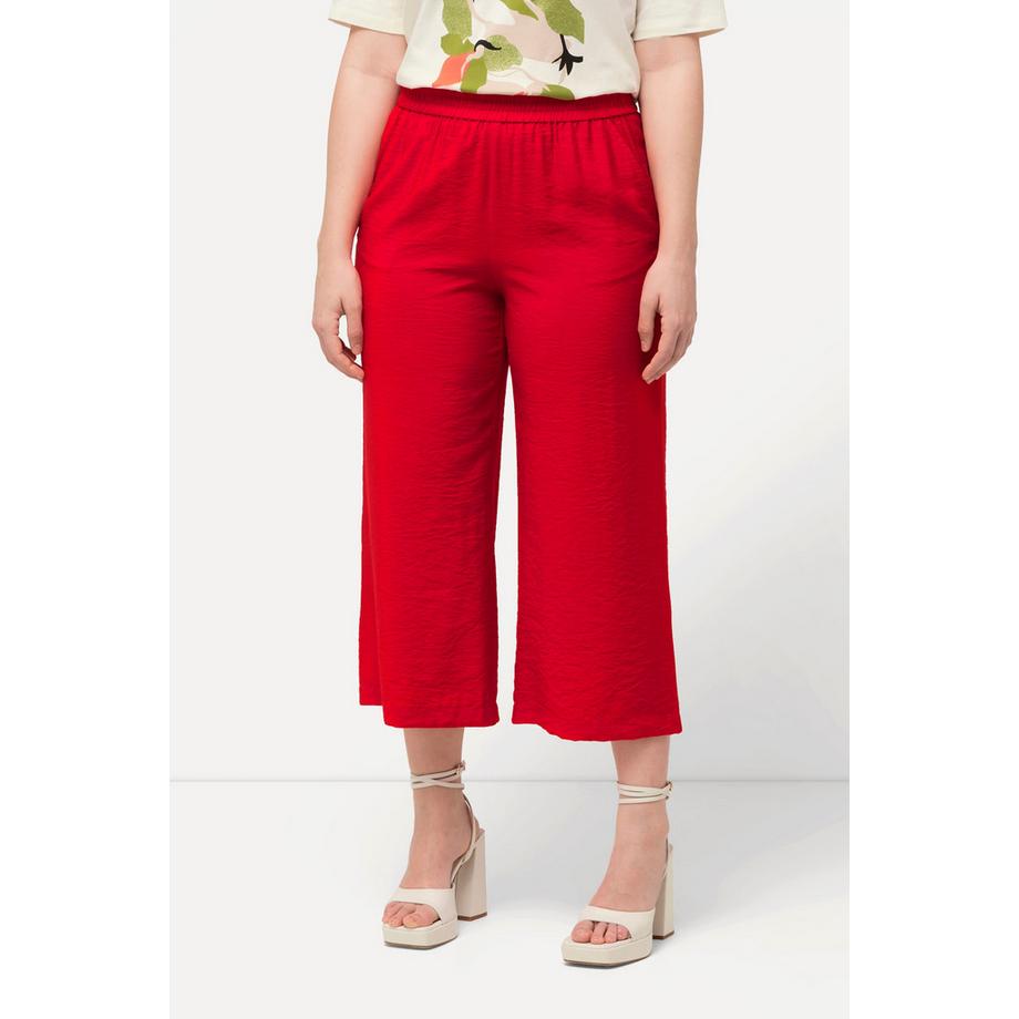 Ulla Popken Jupe-culotte Jambe Large Texture Irrégulière Taille Élastique  