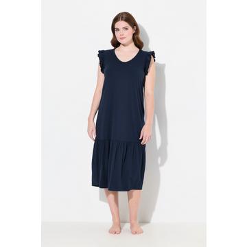 Chemise de nuit, décolleté en V, manches papillon, coton bio