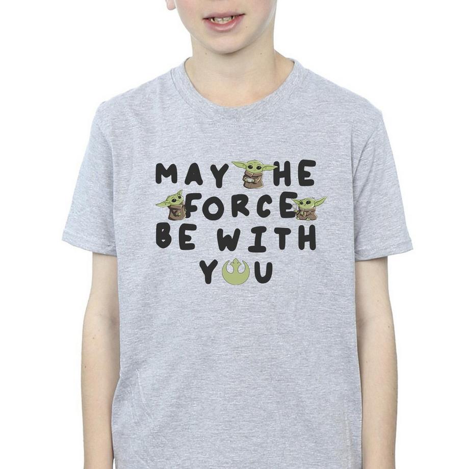 STAR WARS  The Mandalorian May The Force Be With You Maglietta Grogu 