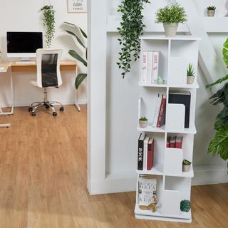 Northix Libreria girevole bianca  