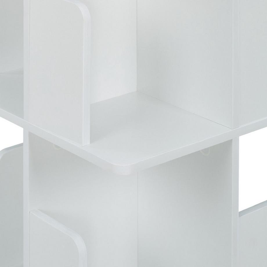 Northix Weißes drehbares Bücherregal  