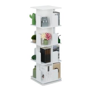 Northix Libreria girevole bianca  