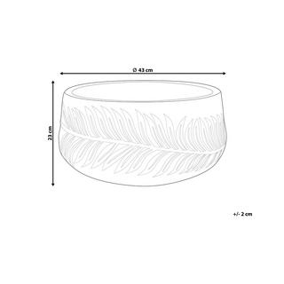 Beliani Blumenkübel aus Lehm-Faser-Mischung Klassisch FTERO  
