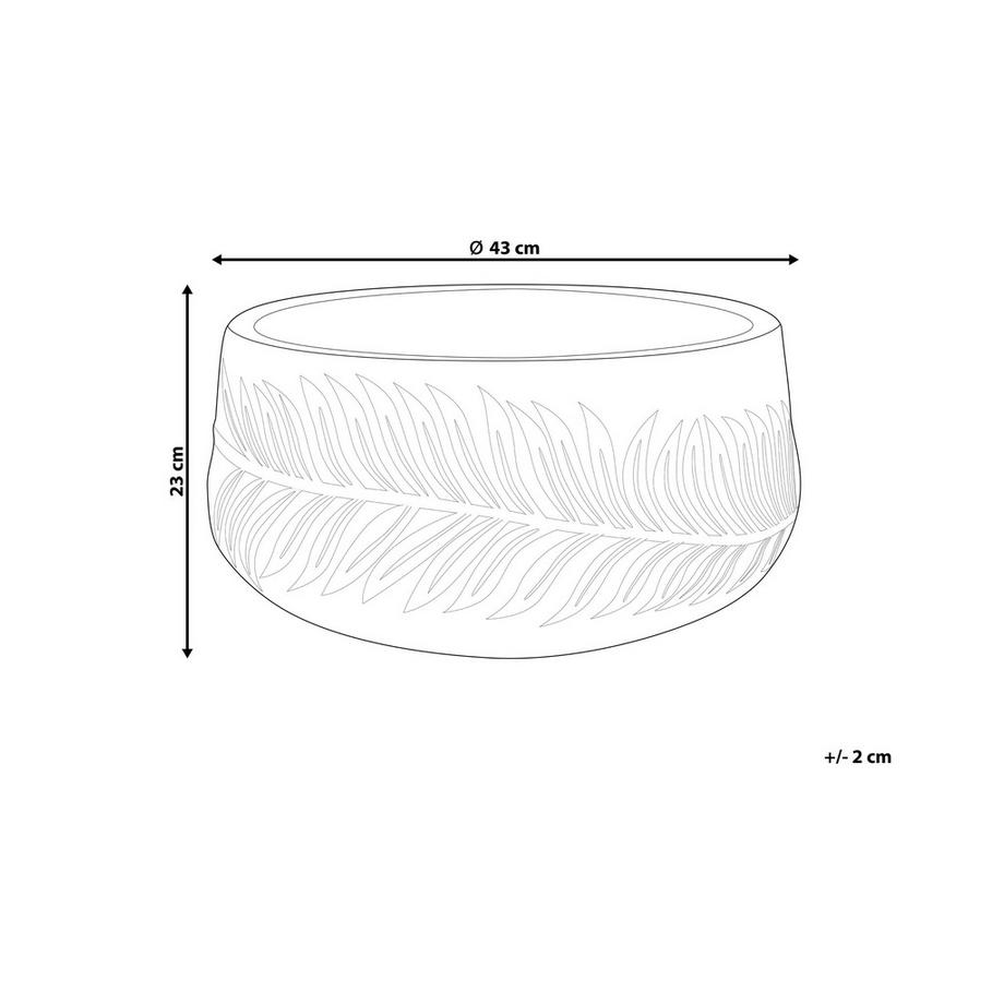 Beliani Vaso per piante en Fibra d'argilla Classico FTERO  