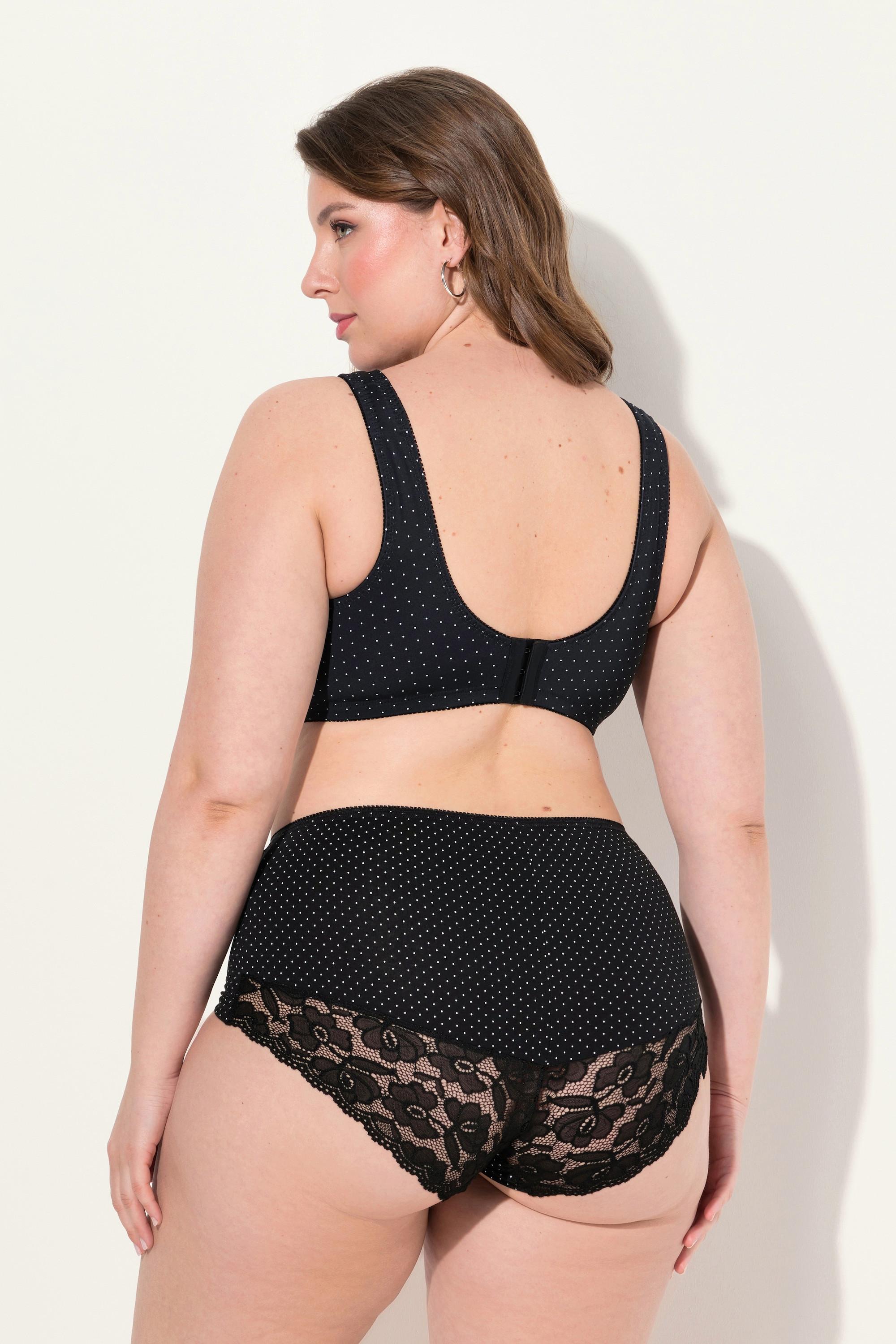 Ulla Popken Soutien-gorge de maintien Pois Dentelle sans Armatures Bonnets C-F  