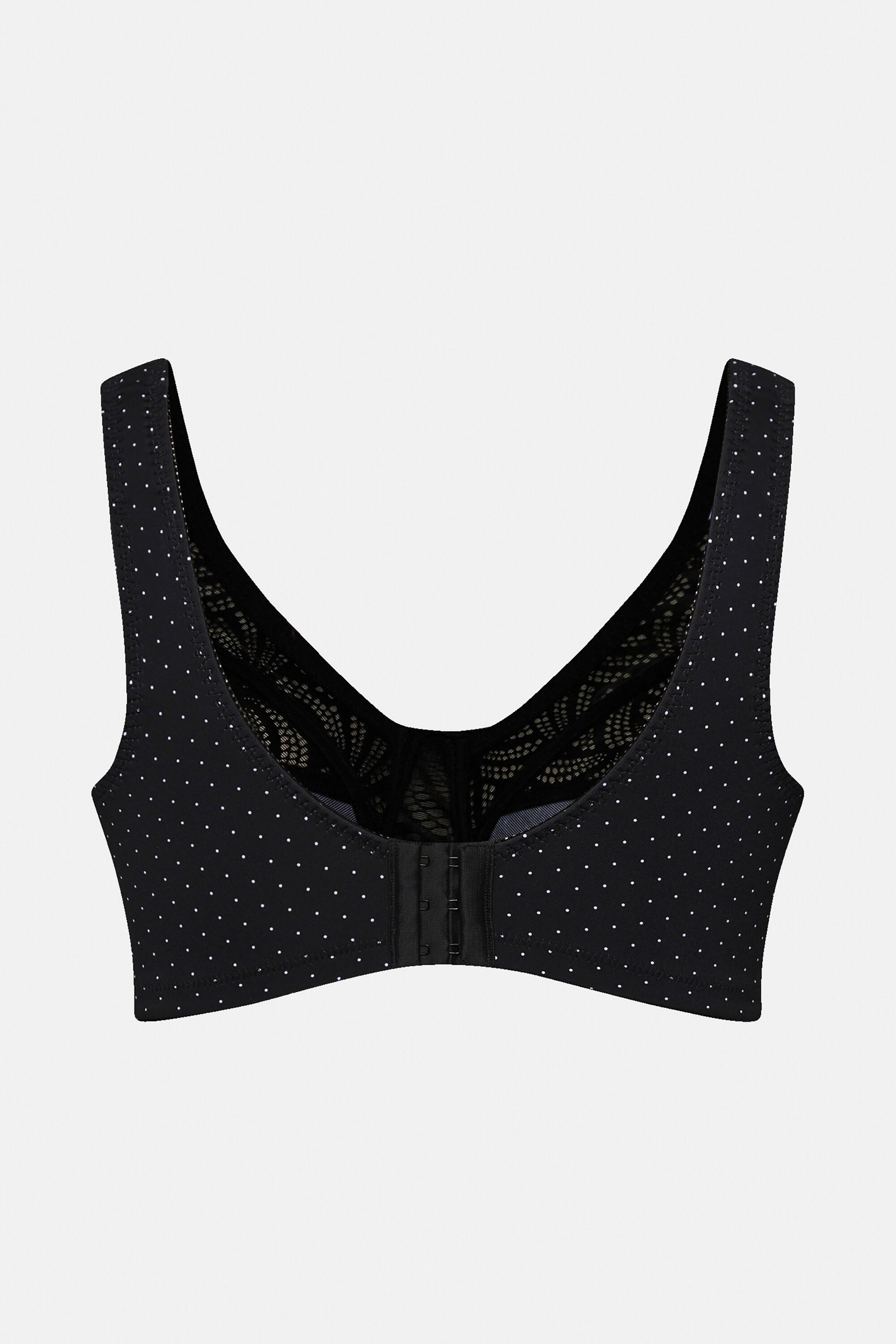 Ulla Popken Soutien-gorge de maintien Pois Dentelle sans Armatures Bonnets C-F  