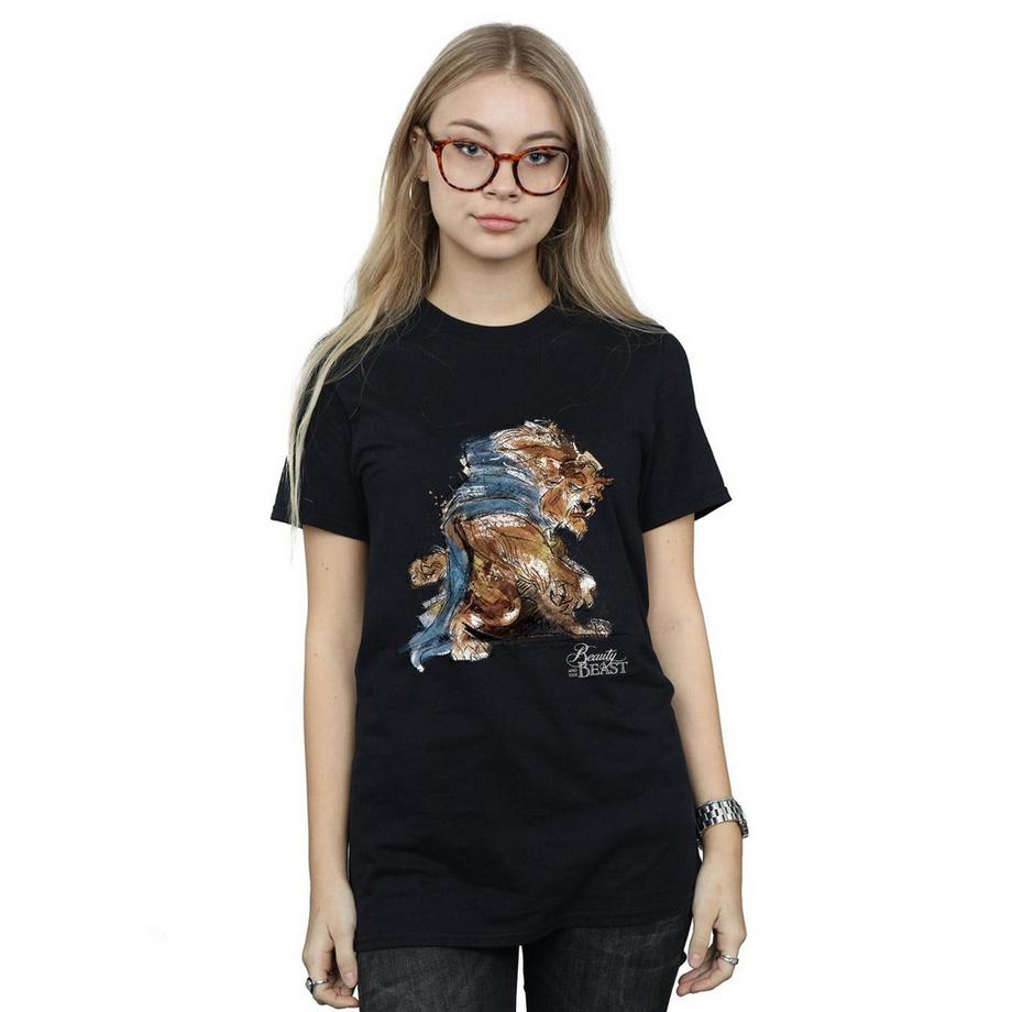 Disney Beauty And The Beast T-Shirt Stampata  