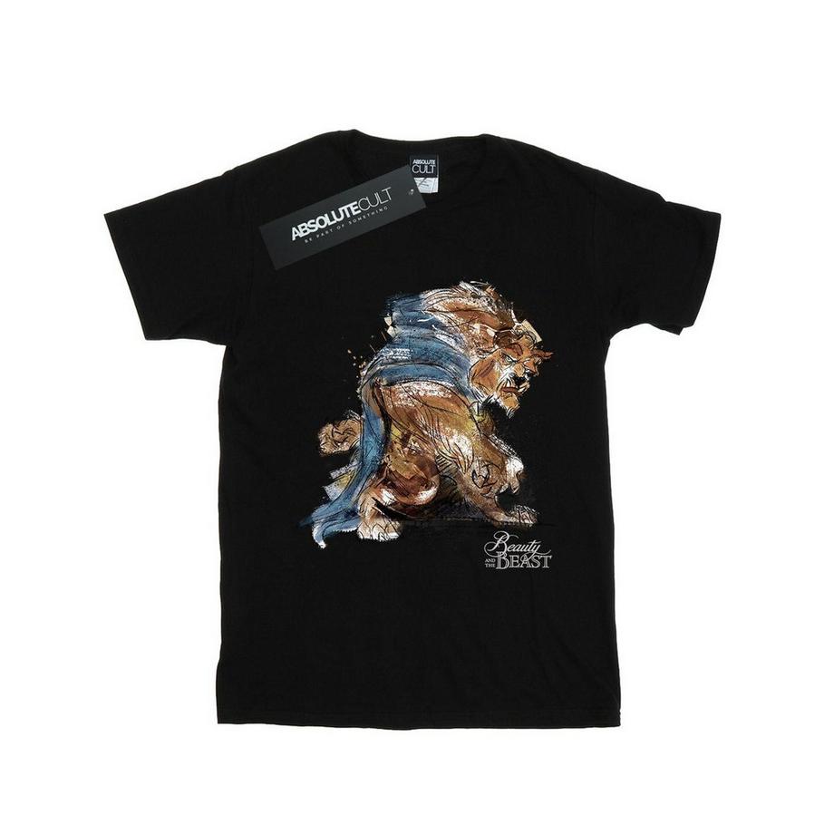 Disney Beauty And The Beast T-Shirt Stampata  