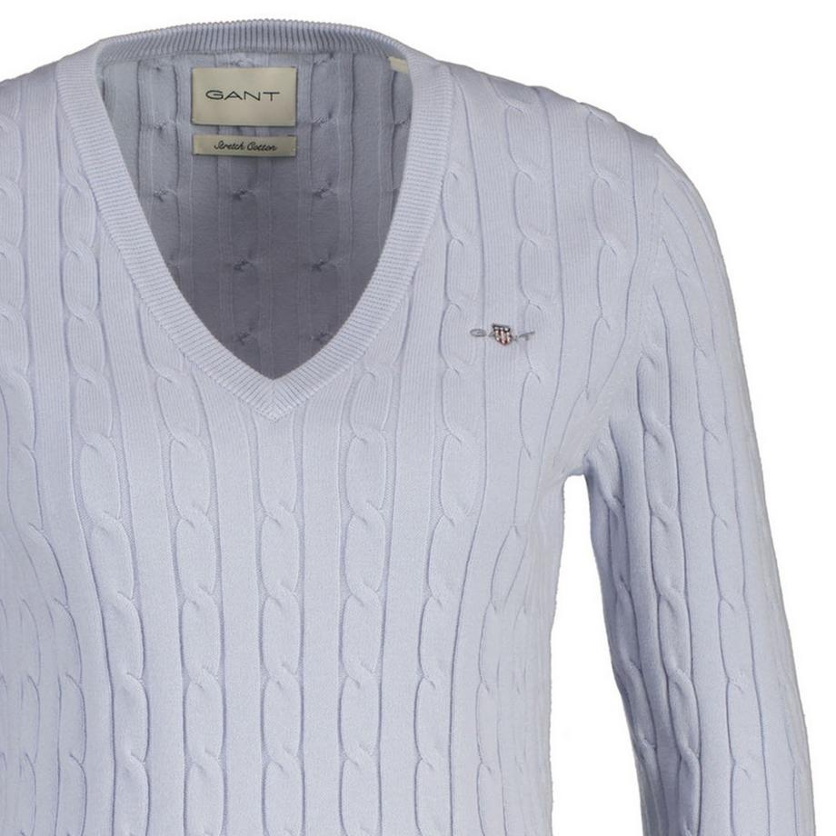 GANT Pull en tricot -STRETCH COTTON CABLE V-NECK  