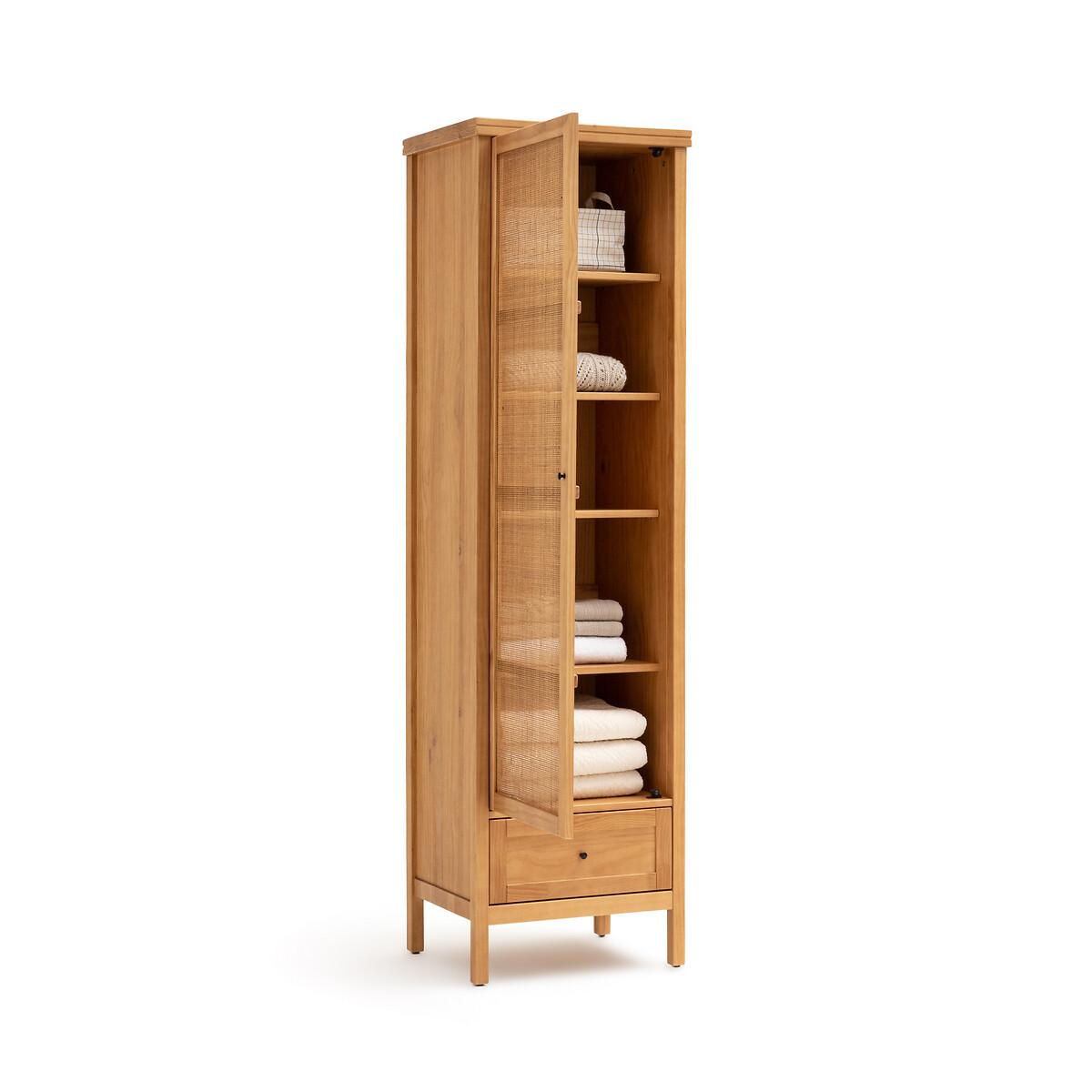 La Redoute Intérieurs Armoire 1 porte pin massif et cannage  