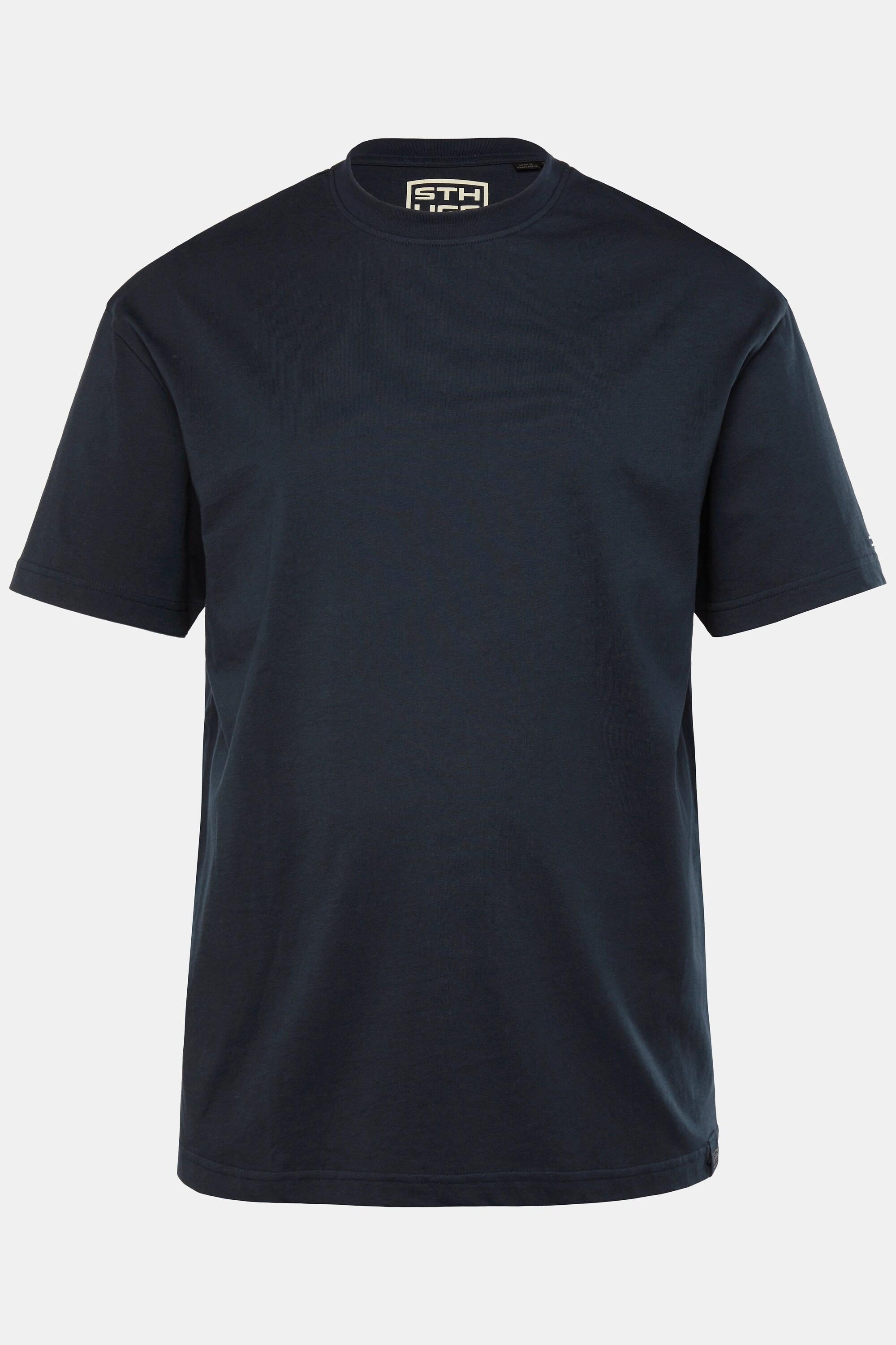 Sthuge T-shirt Oversize Manches Courtes avec Imprimé au Dos  