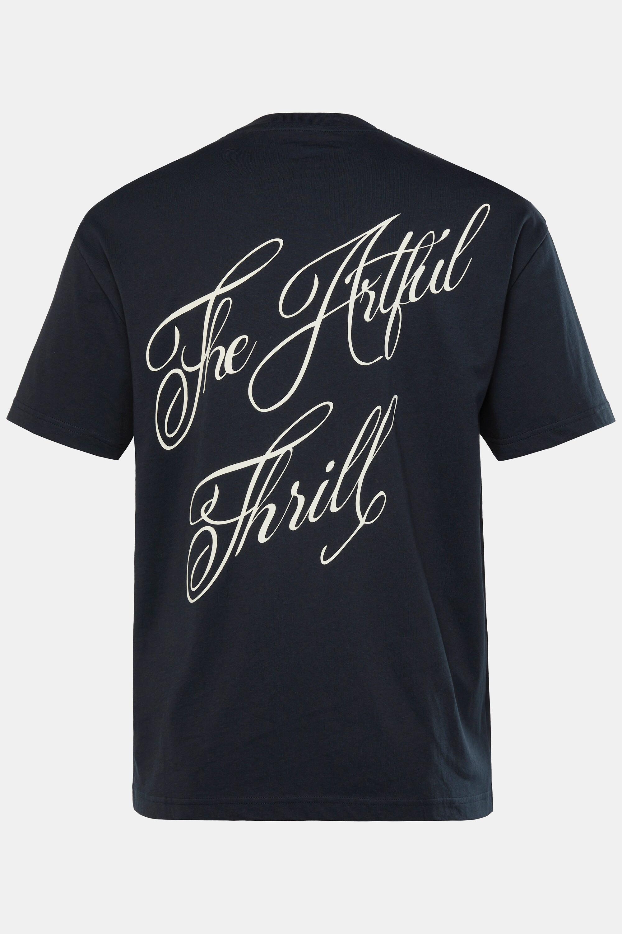 Sthuge T-shirt Oversize Manches Courtes avec Imprimé au Dos  