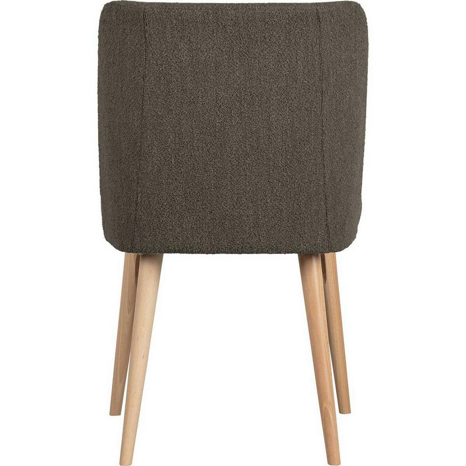 mutoni Chaise de salle à manger Force Bouclé marron  