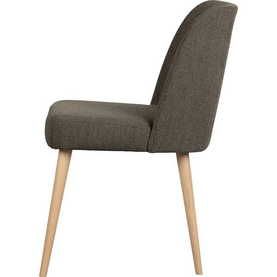 mutoni Chaise de salle à manger Force Bouclé marron  