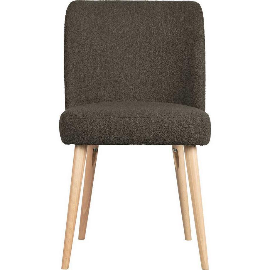 Sedia da pranzo Force Bouclé marrone