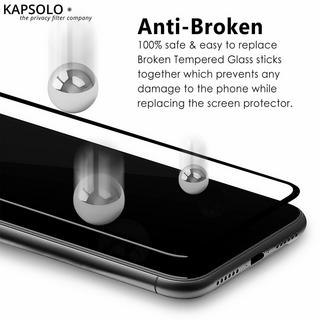 KAPSOLO  Displayschutzglas, vollflächiges Displayschutz mit abgerundete Kanten, Temperglas, 3D schutzglas für Apple iPhone 8 Plus 