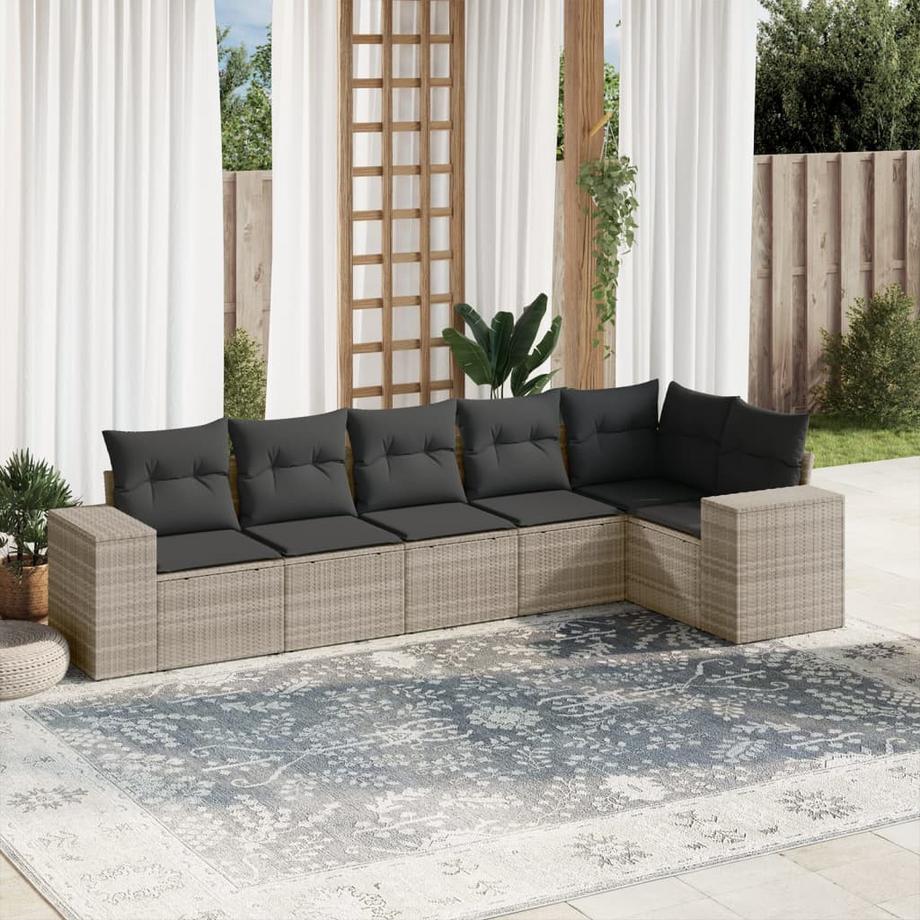VidaXL Ensemble de canapés de jardin rotin synthétique  