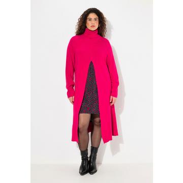 Long-Pullover, A-Linie, Stehkragen, Langarm